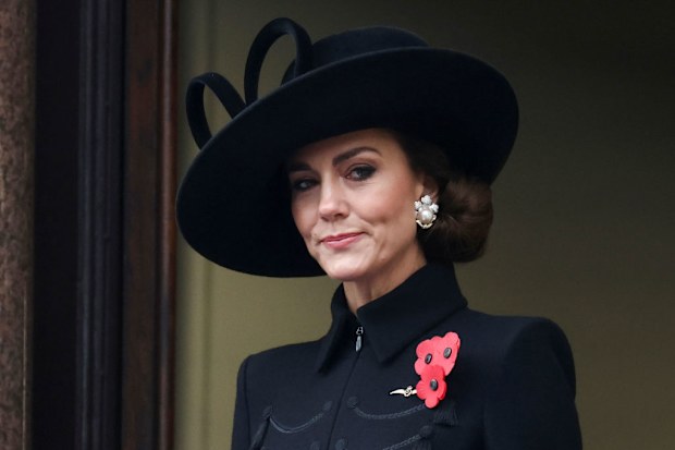 Catherine, Princess of Wales attends the annual Remembrance Sunday ceremony at the Cenotaph, in Whitehall, London Britain November 12, 2023. REUTERS/Toby Melville/Pool