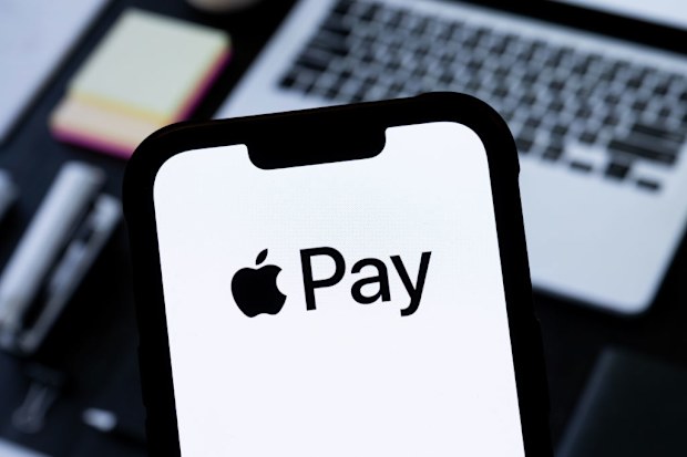 POLAND - 2025/03/02: In this photo illustration, an Apple Pay logo is seen displayed on a smartphone. (Photo Illustration by Mateusz Slodkowski/SOPA Images/LightRocket via Getty Images)