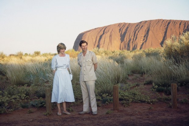 Charles and Diana at Ayers Rock/Uluru Australia in 1983.