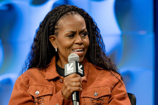 AUSTIN, TEXAS - MARCH 13: Michelle Obama speaks on stage during IMO Live podcast 2025 SXSW Conference and Festival at Austin Convention Center on March 13, 2025 in Austin, Texas. (Photo by Marcus Ingram/Getty Images)
