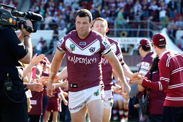 Former Manly captain Jason King in action in 2014.
