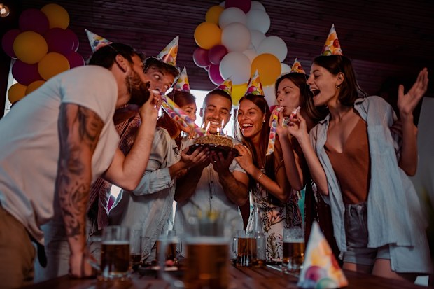 Friends at a birthday party.