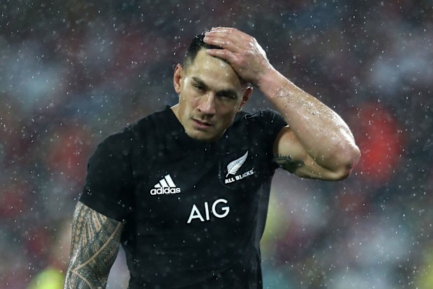 Sonny Bill Williams after being sent off in Wellington.