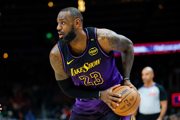 LeBron James #23 of the Los Angeles Lakers.