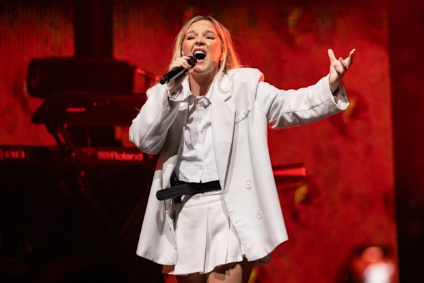 MELBOURNE, AUSTRALIA - NOVEMBER 09: Tones And I performs at Rod Laver Arena on November 09, 2024 in Melbourne, Australia. (Photo by Brittany Long/WireImage)