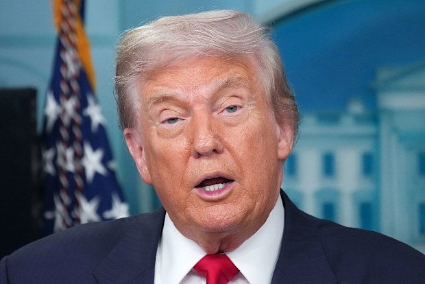 WASHINGTON, DC - AUGUST 11: U.S. President Donald Trump delivers remarks during a press conference in the James S. Brady Press Briefing Room of the White House August 11, 2025 in Washington, DC. Trump announced he will use his authority to place the DC Metropolitan Police Department under federal control to assist in crime prevention in the nations capital. (Photo by Andrew Harnik/Getty Images)