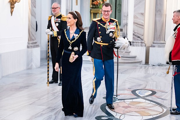 COPENHAGEN, DENMARK - JANUARY 1: Prince Joachim of Denmark and Princess Marie of Denmark attend the New Year's Court/the New Year's Day Parade hosted by King Frederik X of Denmark and Queen Mary of Denmark at Christian VII's Palace on January 1, 2026 in Copenhagen, Denmark.  (Photo by Martin Sylvest Andersen/Getty Images)