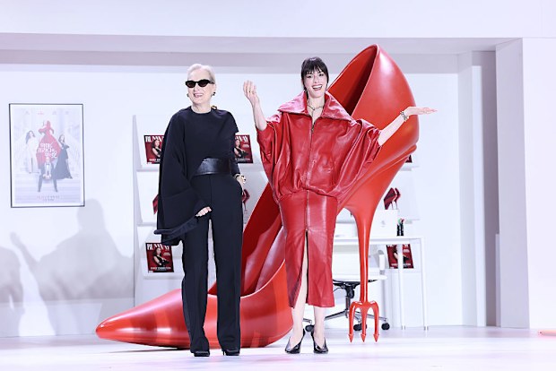 SEOUL, SOUTH KOREA - APRIL 08: Anne Hathaway and Meryl Streep attend 'The Devil Wears Prada 2' - Seoul Premiere at the Times Square on April 08, 2026 in Seoul, South Korea. (Photo by Chung Sung-Jun/Getty Images)