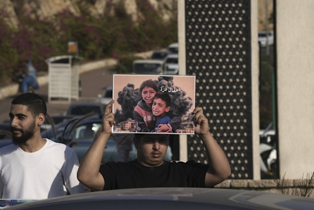 Palestinian citizens of Israel protest against Israel's military operations in the Gaza Strip and Lebanon