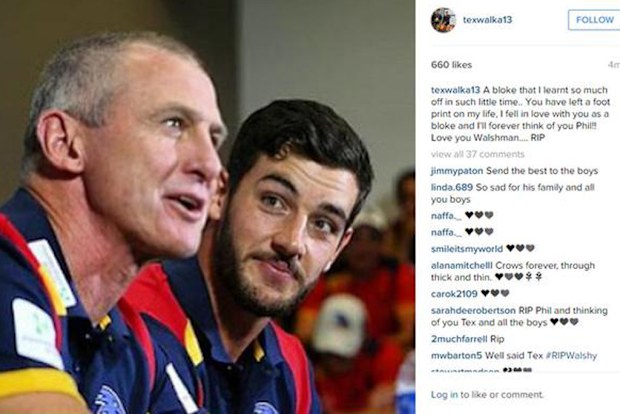 The tribute on Tex Walker's page. (Instagram)