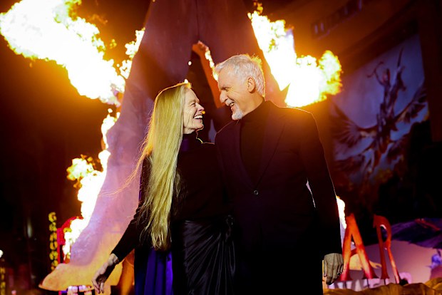 Suzy Amis Cameron and James Cameron attend the world premiere of 20th Century Studios "Avatar: Fire and Ash"