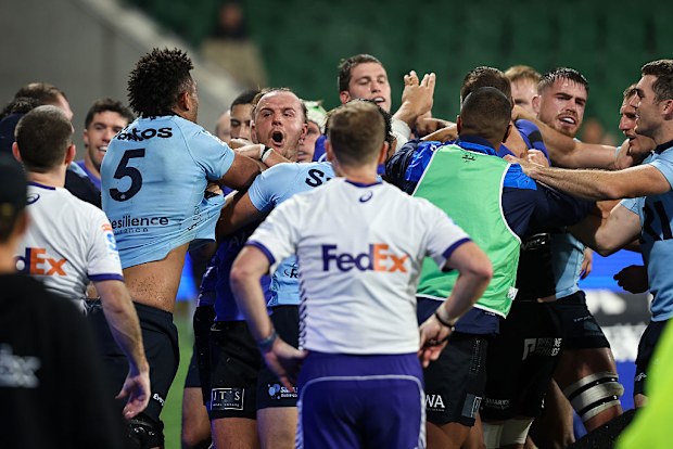 Super Rugby Pacific 2025 | Western Force vs NSW Waratahs fight video ...