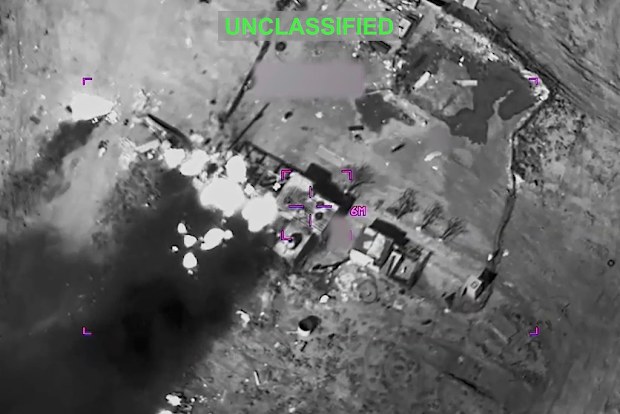 structures in Iran being struck by missiles 