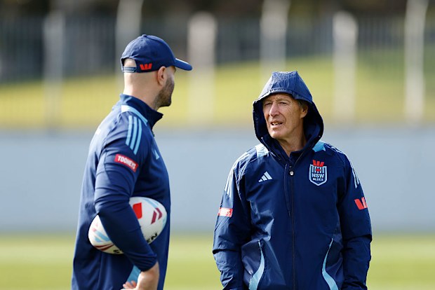 Craig Bellamy, NSW Blues State Of Origin antrenman seansında.
