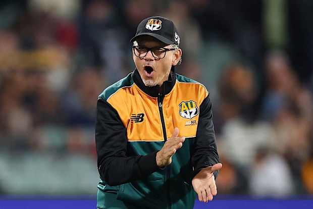 Les Kiss en el estadio de Adelaida.