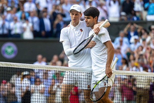 Jannik Sinner ve Carlos Alcaraz, Wimbledon finalinde