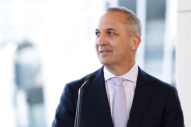 NRL CEO Andrew Abdo speaks during the NRL Finals Launch.