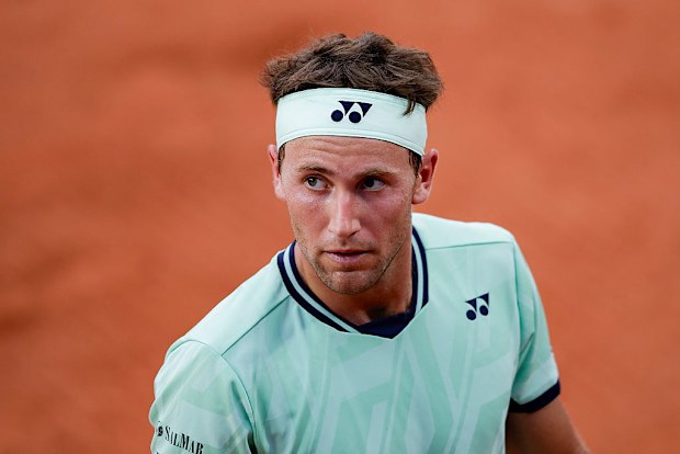 Casper Ruud of Norway during his match against Nuno Borges.