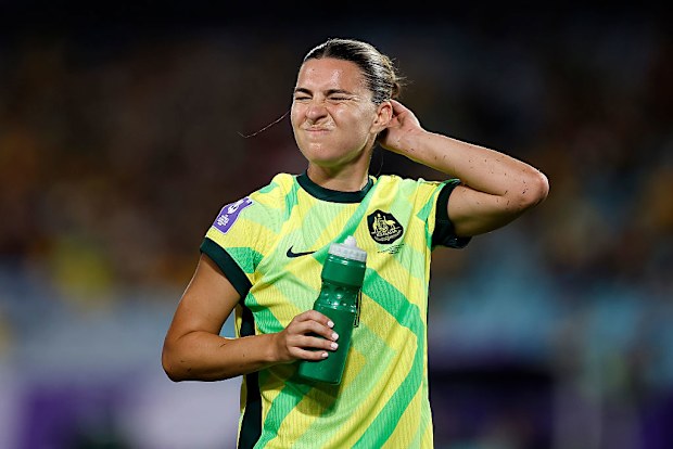 La australiana Steph Catley parece frustrada.