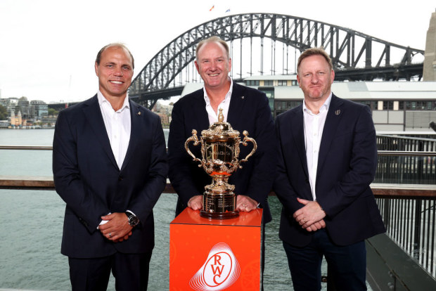 Phil Waugh, Brett Robinson y Alan Gilpin en Sydney.