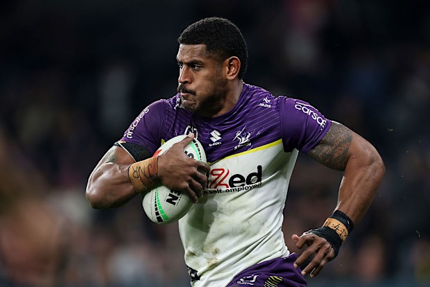Tui Kamikamica of the Storm runs the ball.
