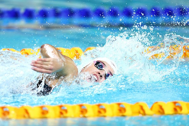 Alexa Leary competes in the Womens Multi Class 50m Freestyle Final.