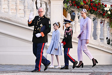 Prince Albert II, Princess Gabriella, Prince Jacques and Princess Charlene of Monaco