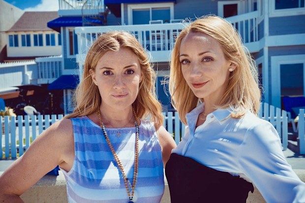 Sarah Scott (right) with co-star Mandy Henderson film Mogulettes pilot