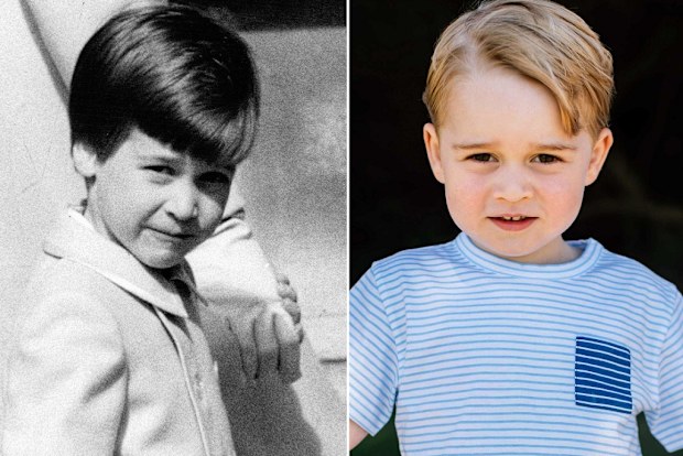 Prince William (left) and Prince George.
