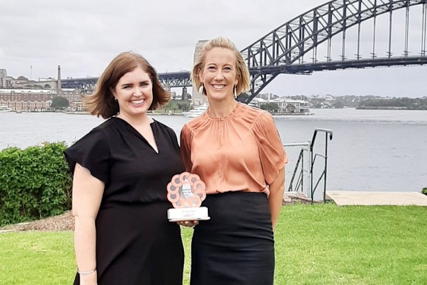 Lisa with Dr. Tracy O'Mara, the 2020 Cure Cancer Researcher of the Year.