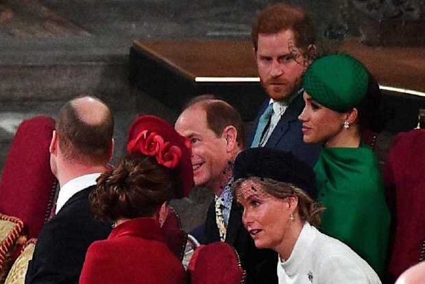 Royals seated Commonwealth Service