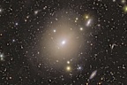This photo provided by the European Space Agency shows a ring of light surrounding the center of the galaxy NGC 6505, captured by European Space Agency's Euclid telescope, an example of an Einstein ring. (European Space Agency via AP)