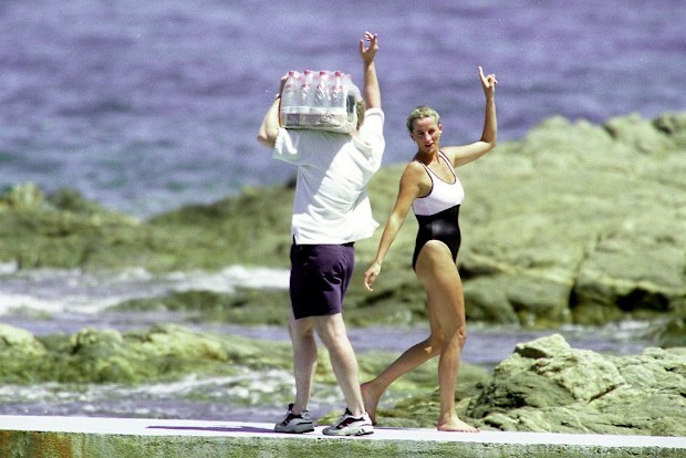 Diana and her bodyguard Trevor Reese-Jones in St Tropez in the summer of 1997, shortly before Diana and boyfriend Dodi were killed in a car crash in Paris on August 31, 1997.