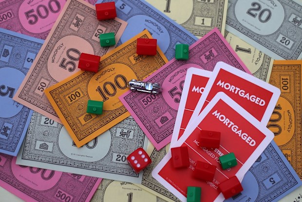 Game of Monopoly being played