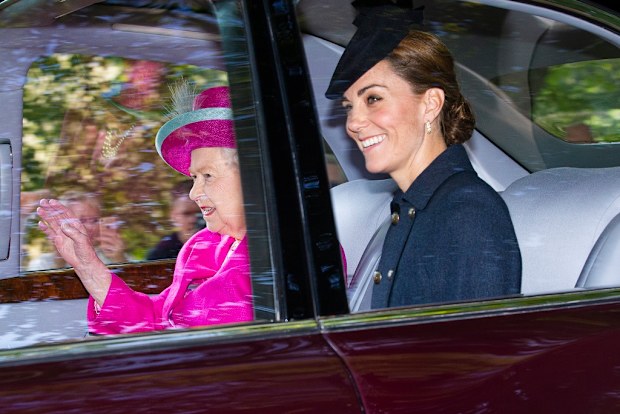 The royal arriving for Sunday service in Balmoral on August 25. 