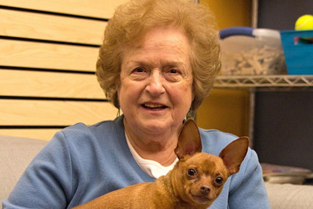 Sandy Barbarella, 74, decided to read to rescue dogs after the death of her corgi. (Western PA Humane Society)