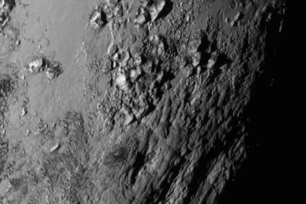 The first close-up image of Pluto released by NASA. (NASA)