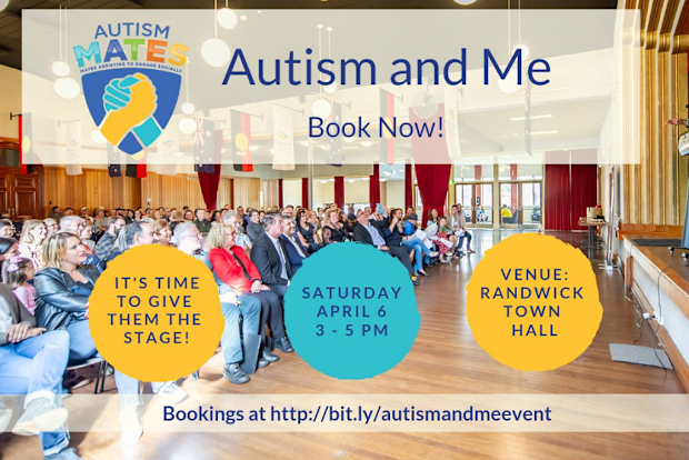Noah will be speaking at the Autism and Me event on Saturday, April 6.