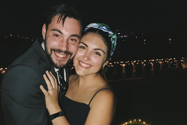 COVID wedding couple proposal