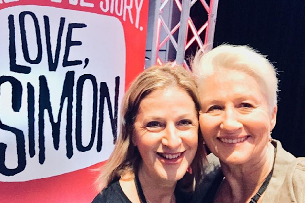 With wife Jackie at the premiere of the move Love Simon.