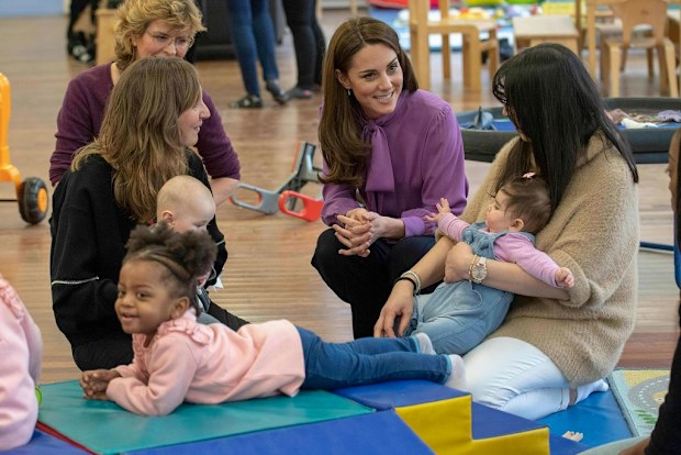 Kate spent time speaking with local mums.