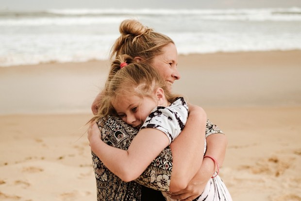 Hayley Reeves and Jade hugging
