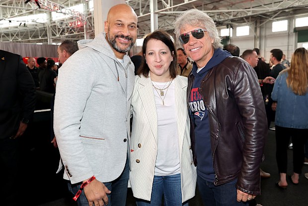 Keegan-Michael Key, Elle Key and Jon Bon Jovi attend the 2026 Fanatics Super Bowl Party at Pier 48 in San Francisco on February 07, 2026 in San Francisco, California.