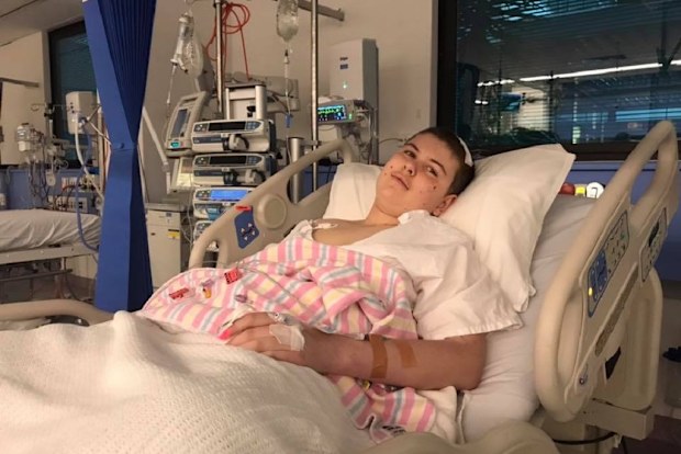 Isaac in hospital