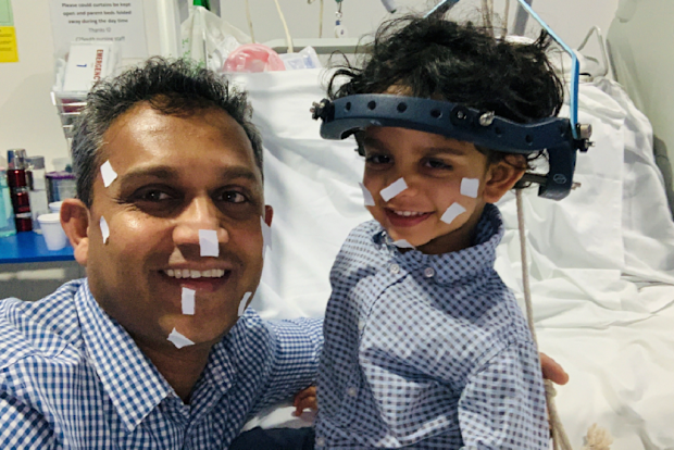Kiveyn Nine Telethon with his dad