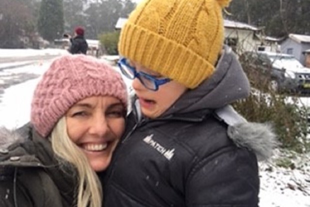 Natalie and Max at the snow