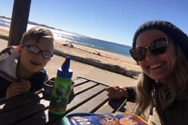 Natalie and Max having lunch
