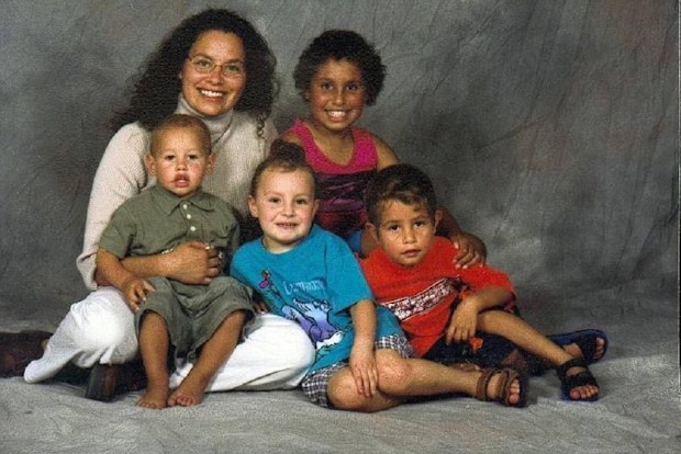 Karlie with her mother and siblings.