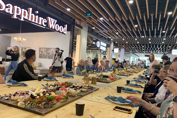 At this morning's Biggest Morning Tea Event by Dinner on the Table.