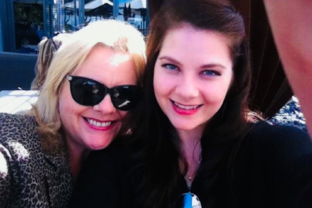 Rebecca with her mum